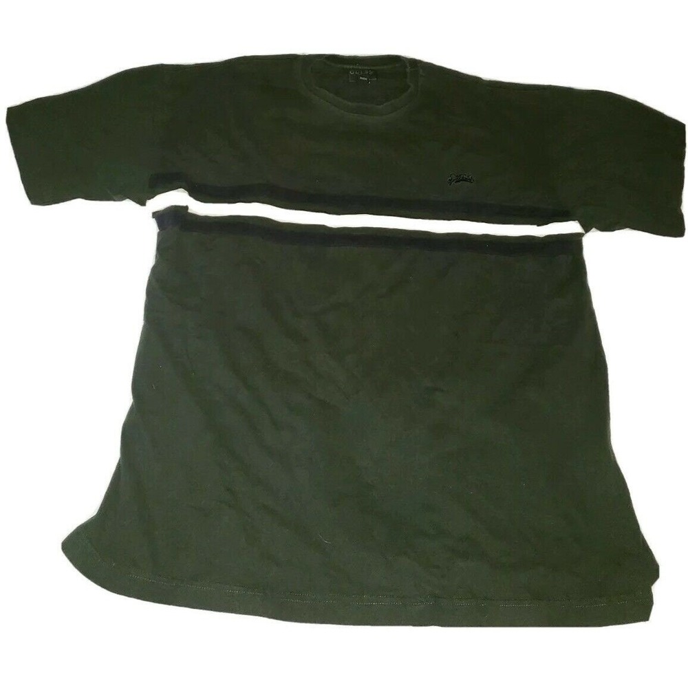 Guess USA American Tradition T-shirt Men Size 2XL Green Heavyweight Y2K
